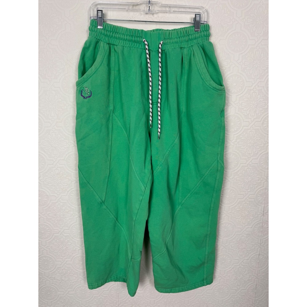 BDG Urban Outfitters Womens Green Cropped Barrel Leg Sweatpants Joggers Large - Picture 3 of 10